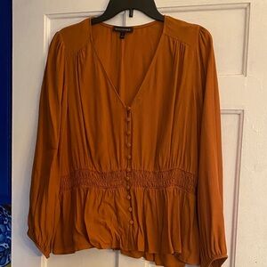 Banana Republic Rust Button-Down Blouse size L